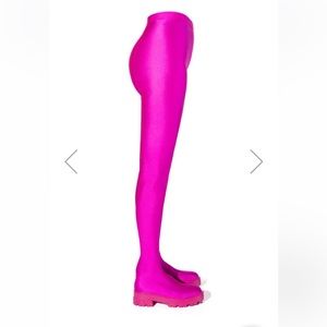 Azalea Wang Star Stretch Flatform Pant In Fuchsia